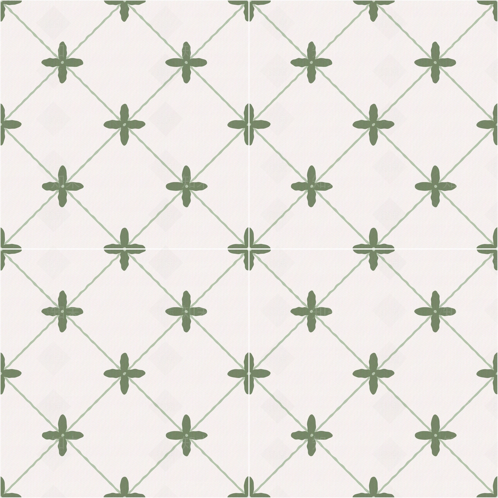 现代简约小清新绿色拼花瓷砖贴图下载【ID:1127277070】