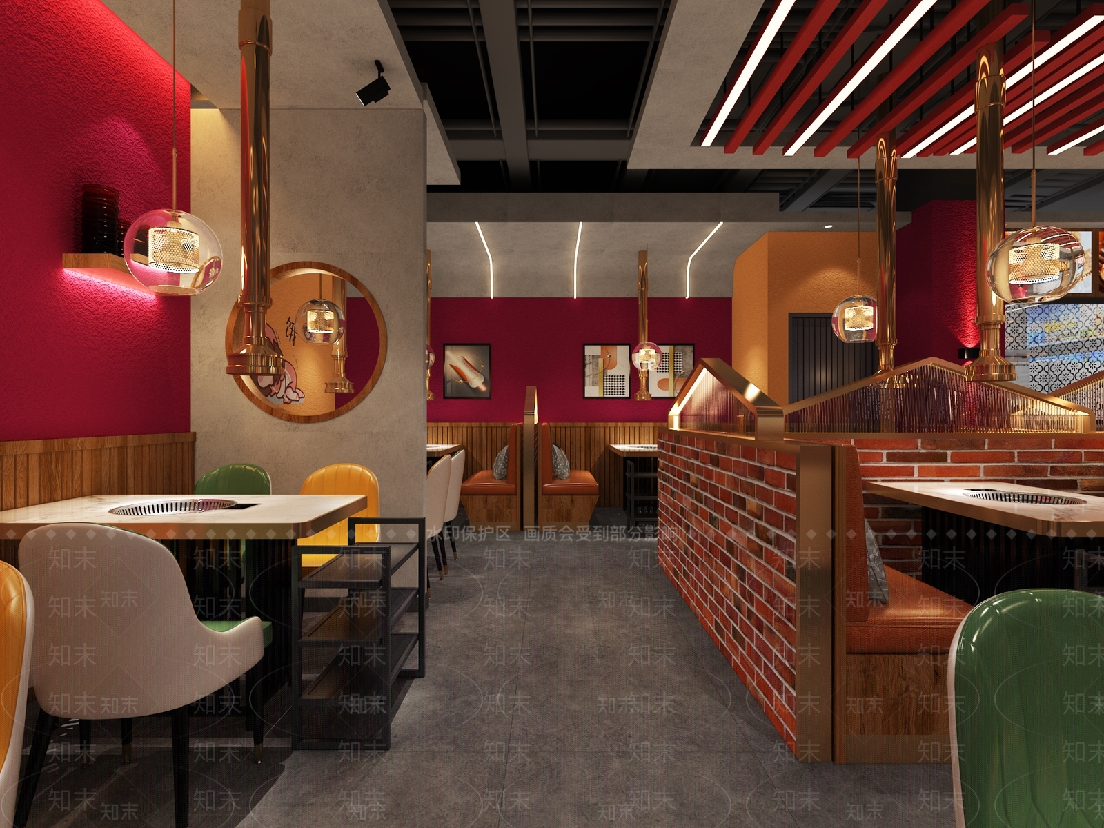 工业风火锅店3D模型下载【ID:1127278439】