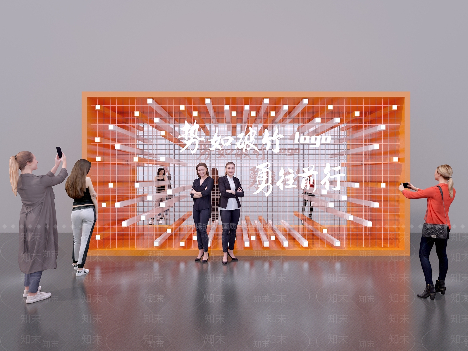 现代商场拍照区3D模型下载【ID:1127280861】