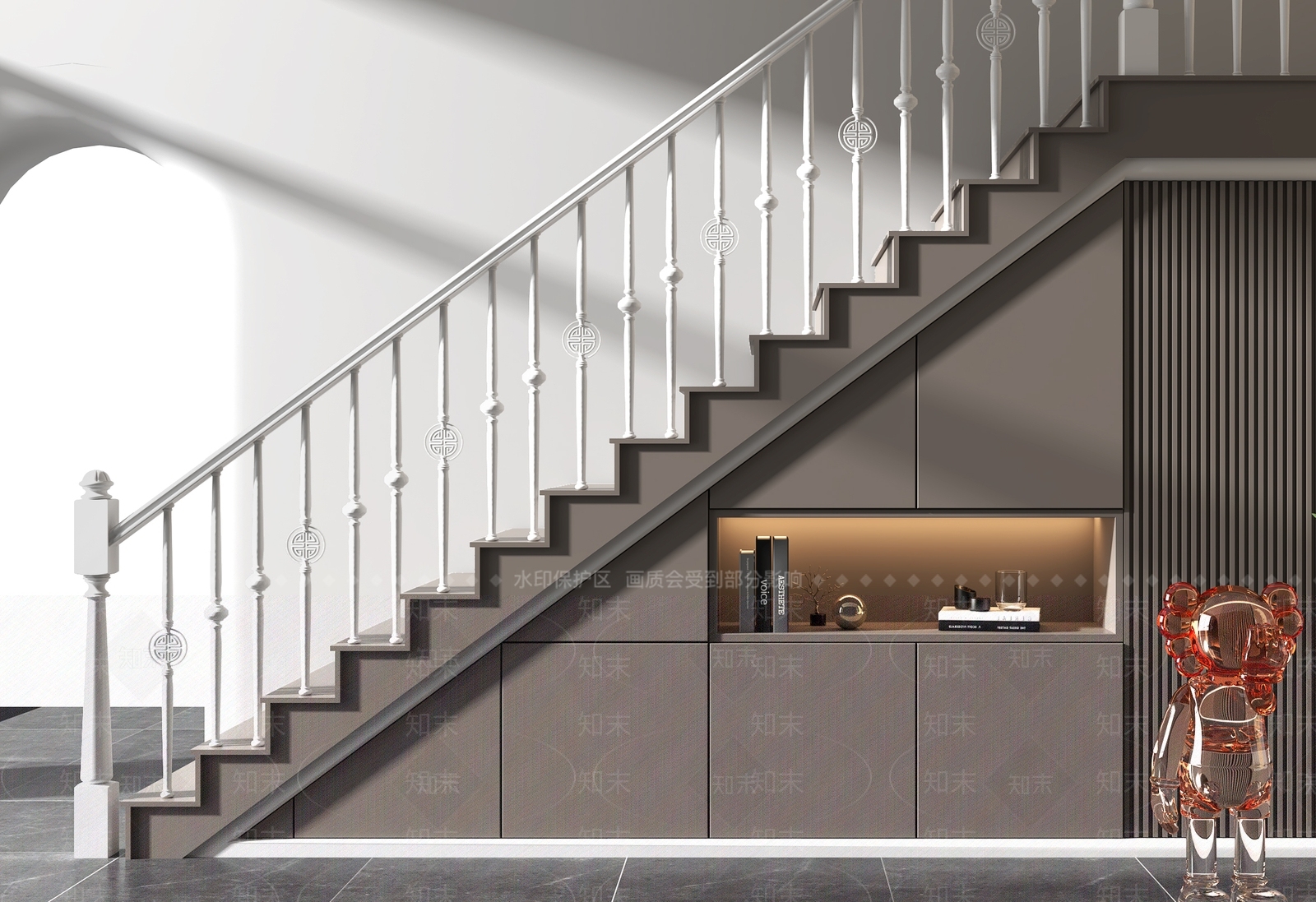 新中式楼梯3D模型下载【ID:1127301048】