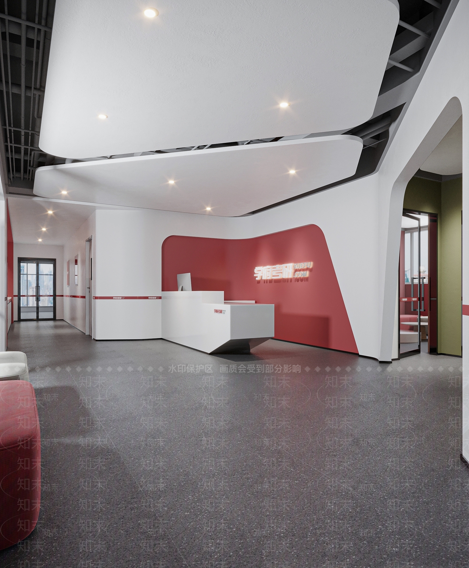 现代教育培训机构3D模型下载【ID:1127305812】_知末3d模型网