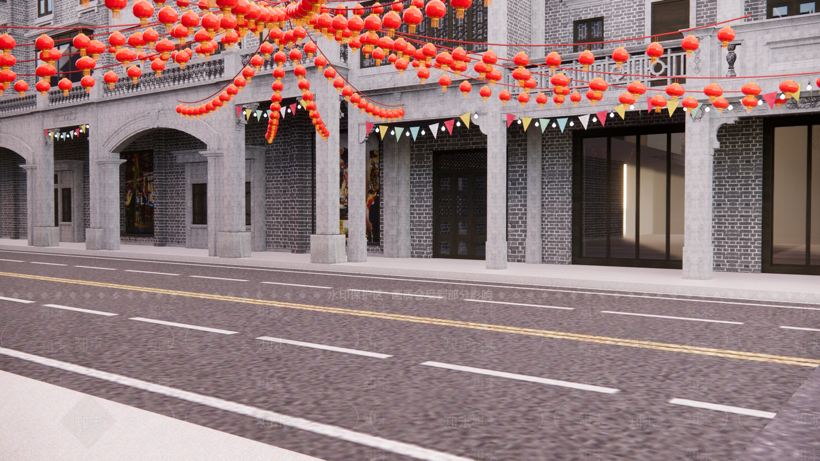 现代红灯笼SU模型下载【ID:1127478431】