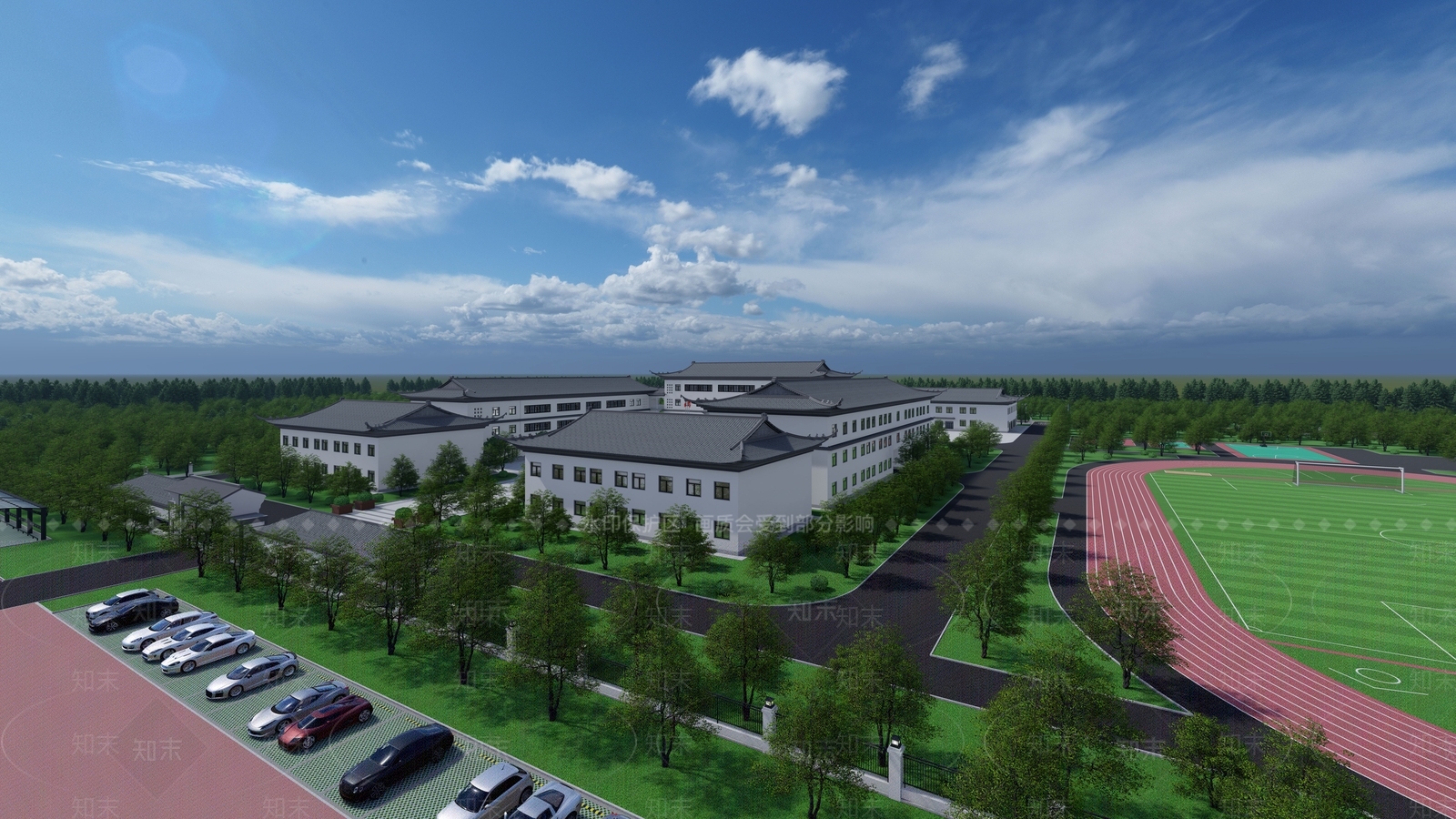 现代小学SU模型下载【ID:1127307447】