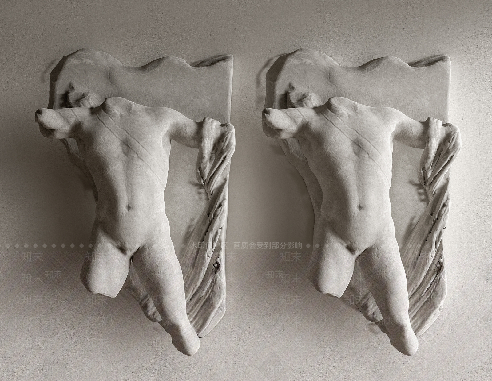 法式石膏雕塑SU模型下载【ID:1127315191】