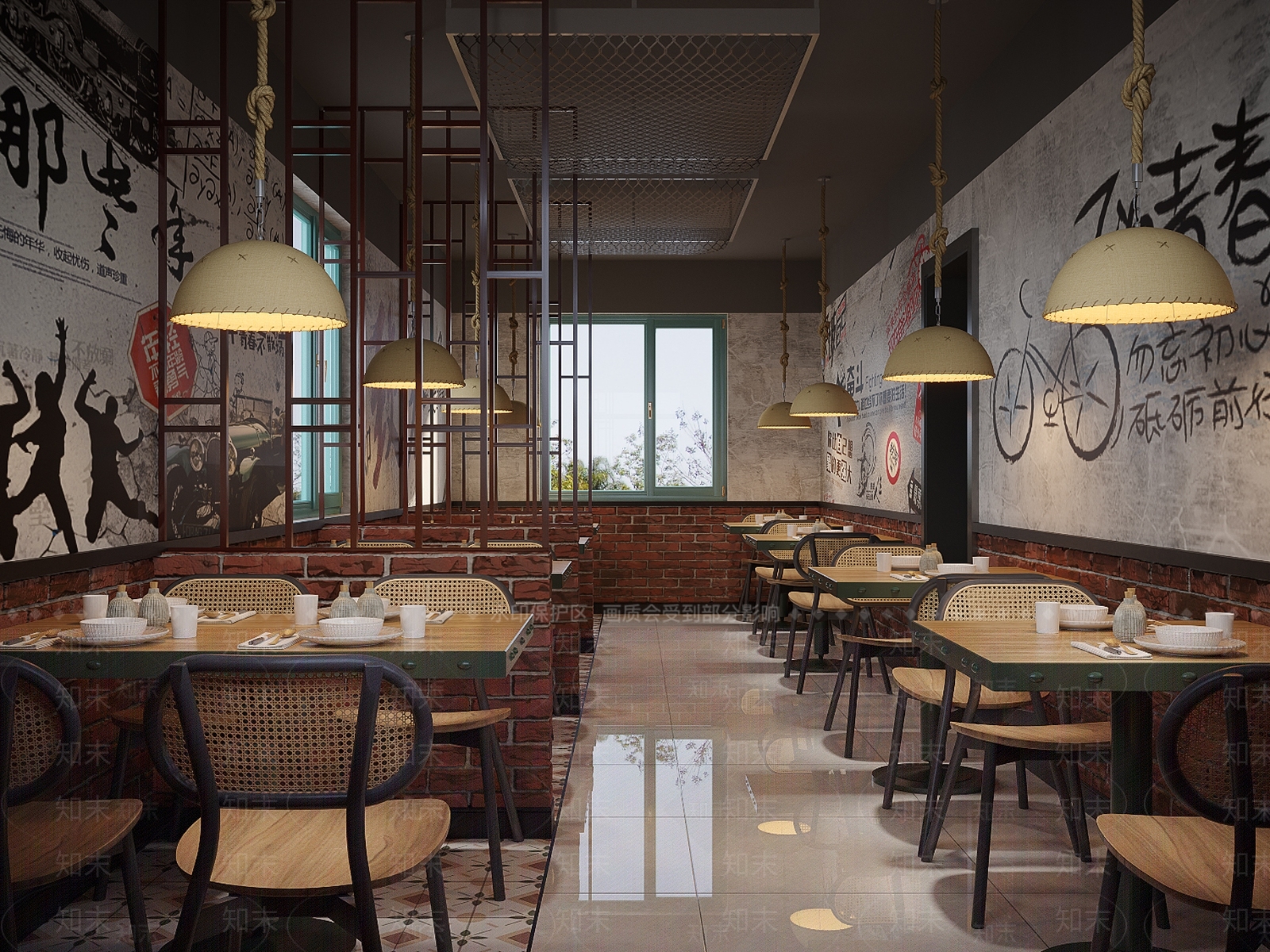 工业风烧烤店3D模型下载【ID:1127315440】