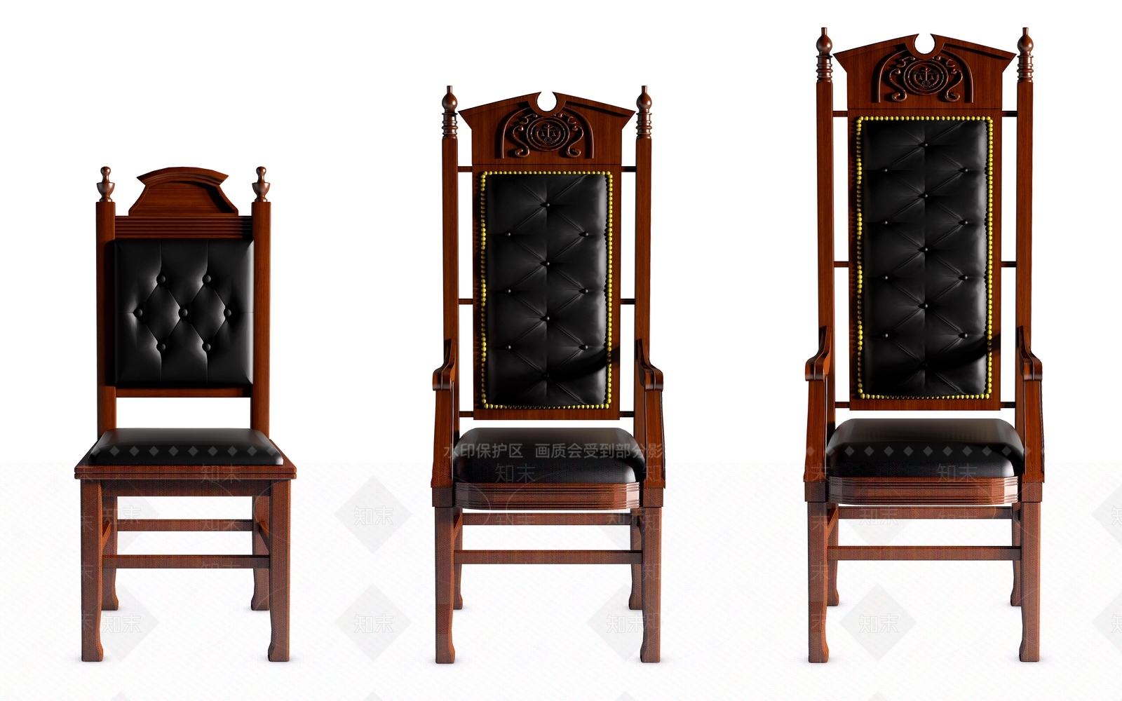 新古典法官椅3D模型下载【ID:1127320252】