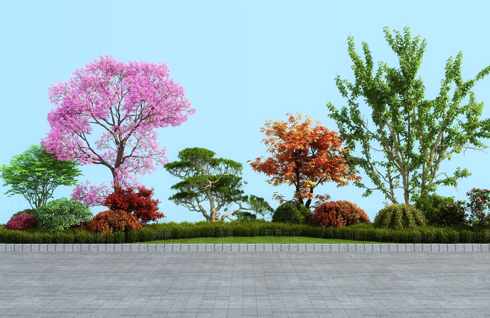 花坛3D模型下载【ID:1127323597】
