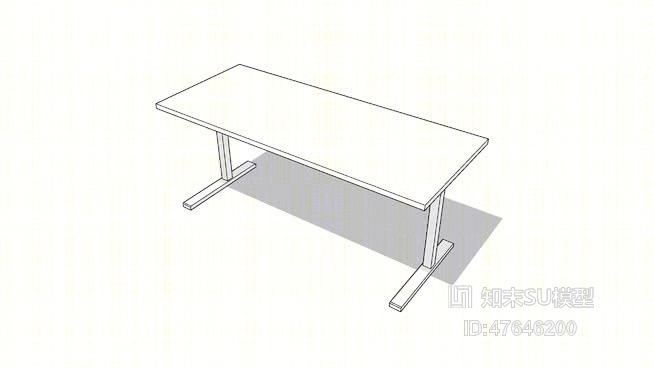 办公桌SU模型下载【ID:47646200】