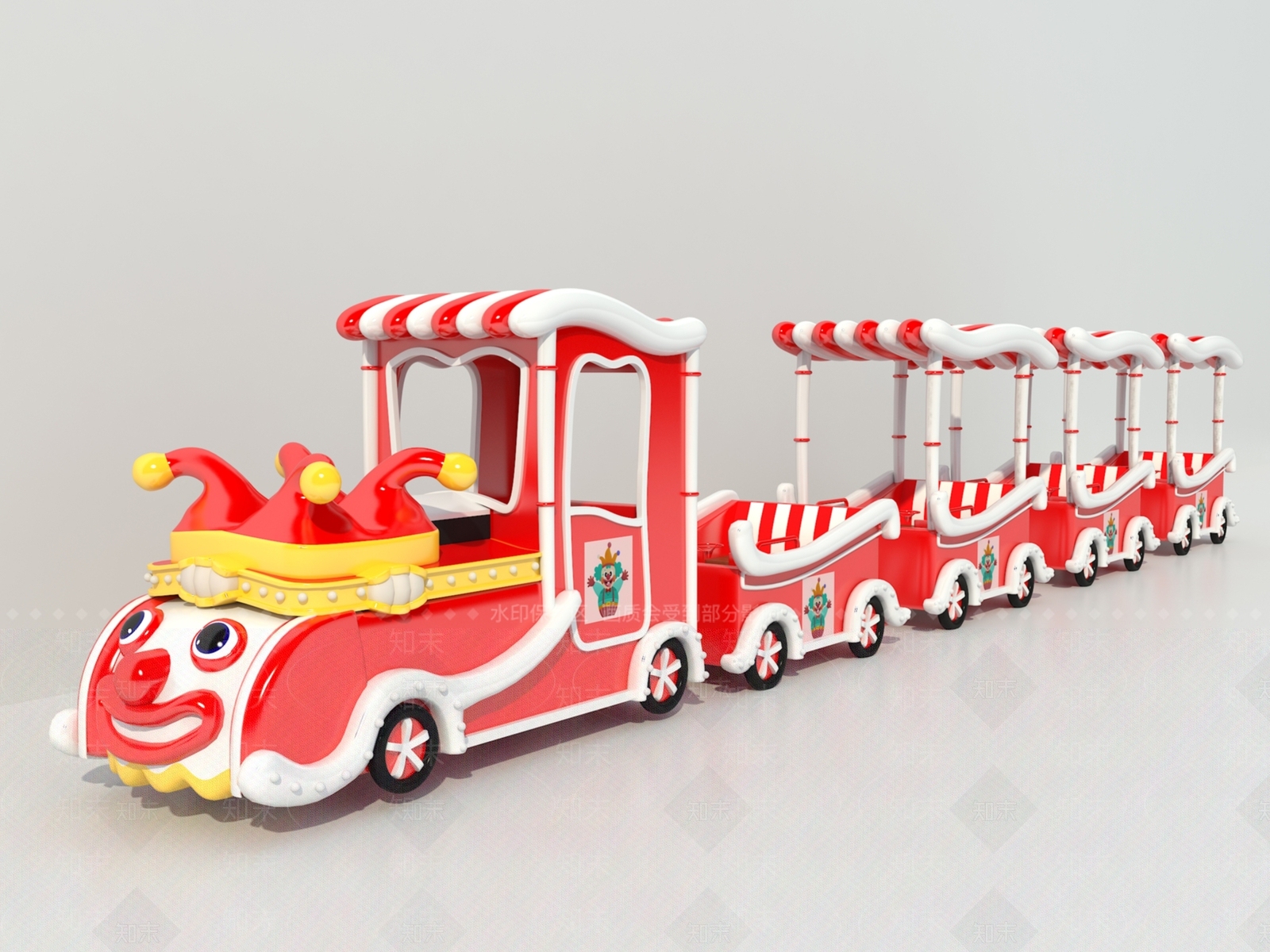 现代小丑火车3D模型下载【ID:1127340585】