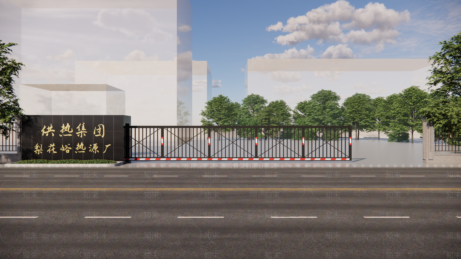 现代工业厂房大门SU模型下载【ID:1127343096】