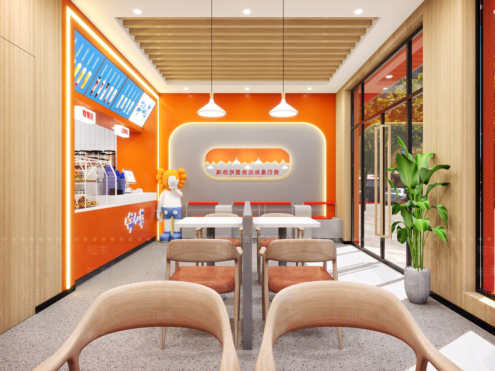 现代奶茶店3D模型下载【ID:1127344600】