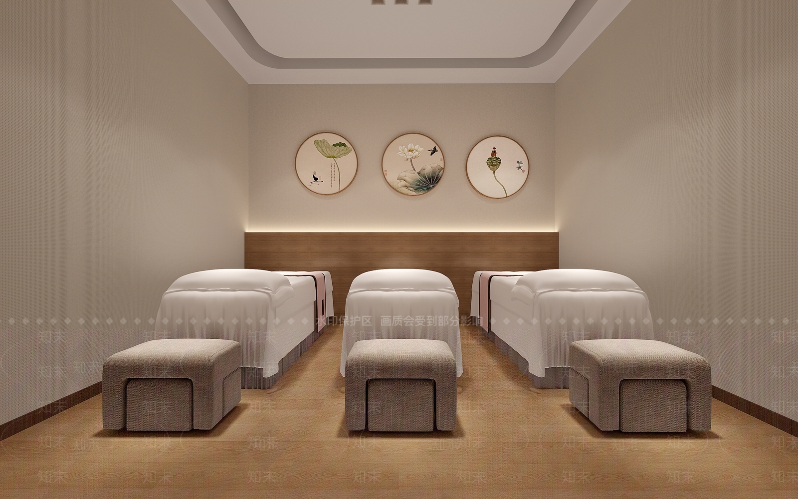 新中式养生馆3D模型下载【ID:1127357884】_知末3d模型网