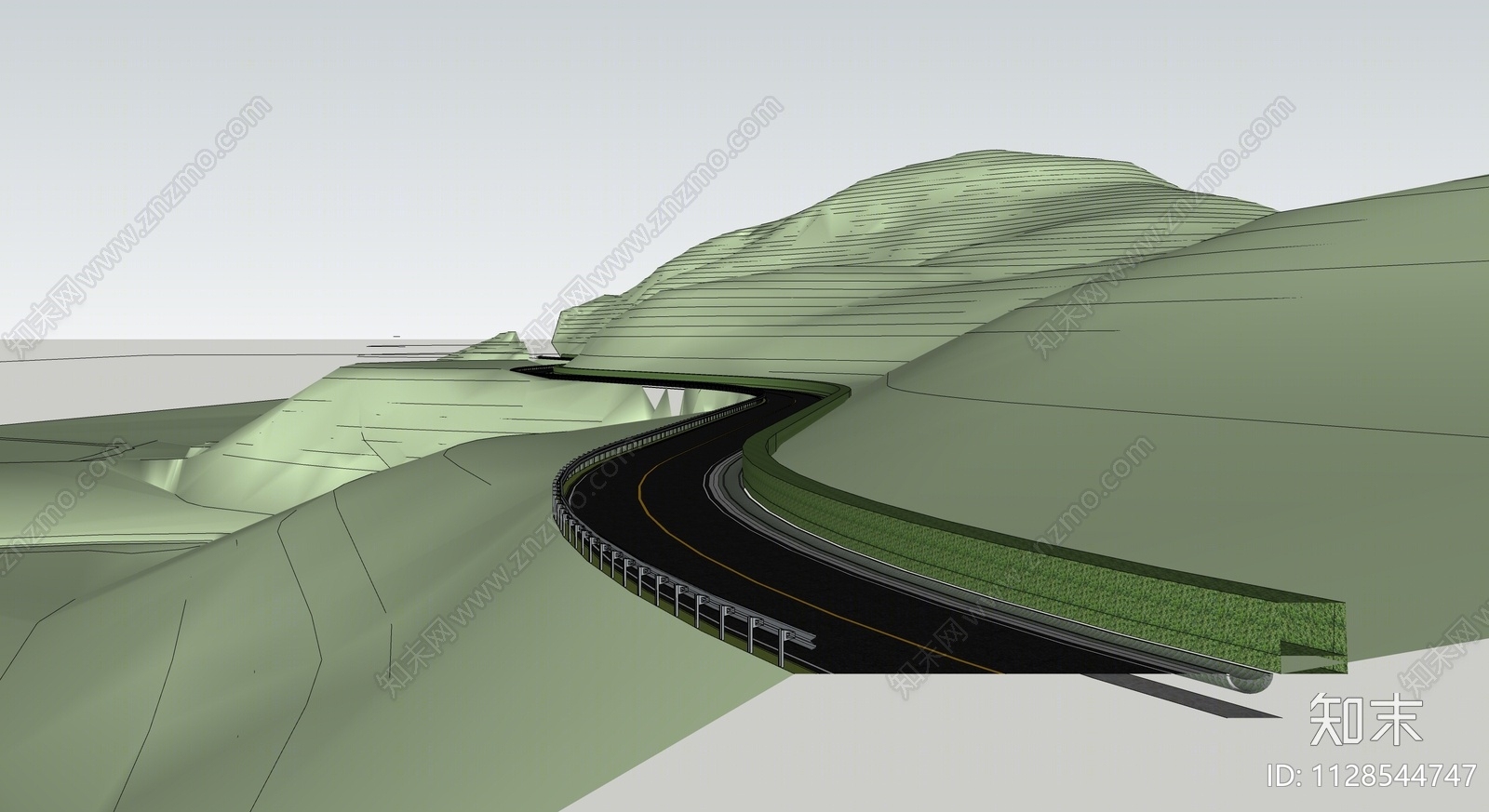 现代沿山公路SU模型下载【ID:1128544747】