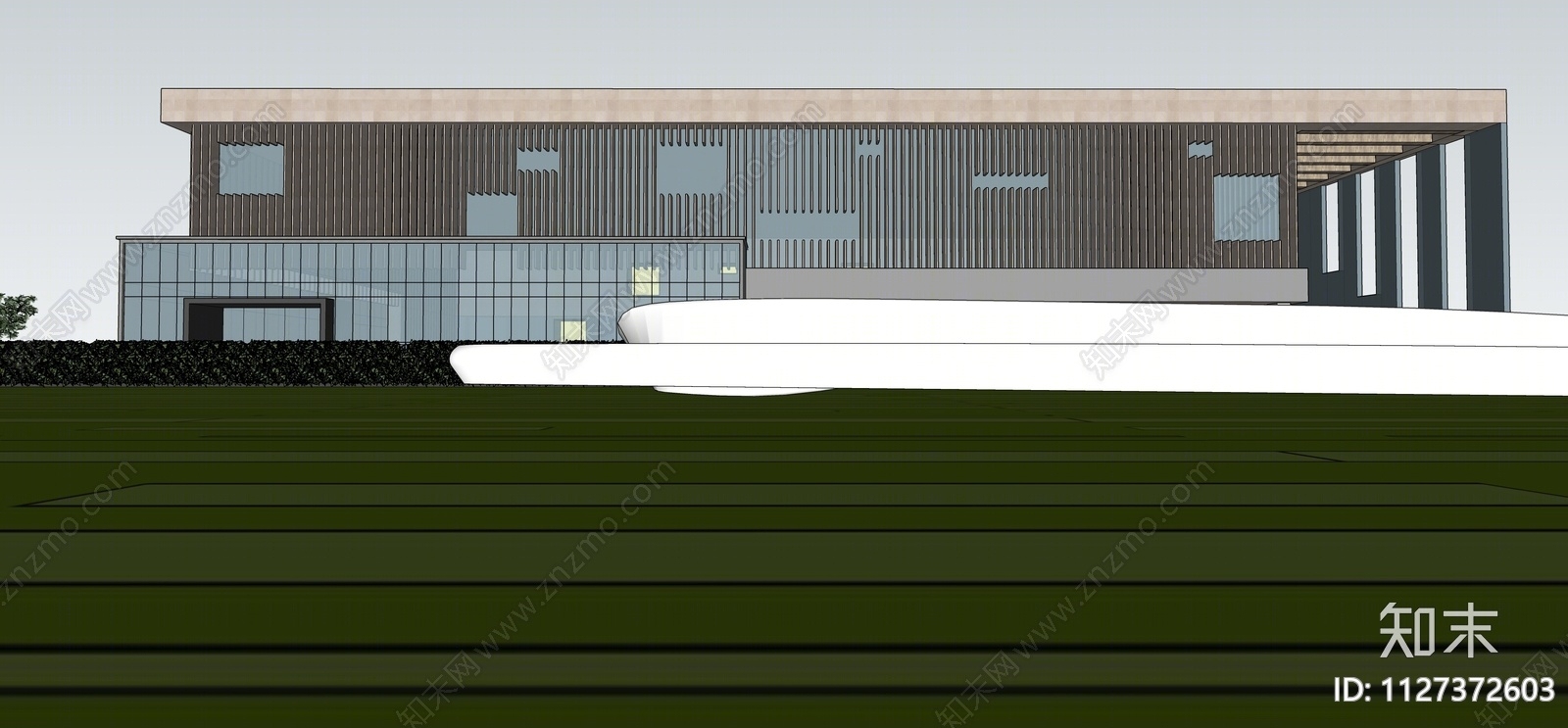 现代小型公共建筑SU模型下载【ID:1127372603】