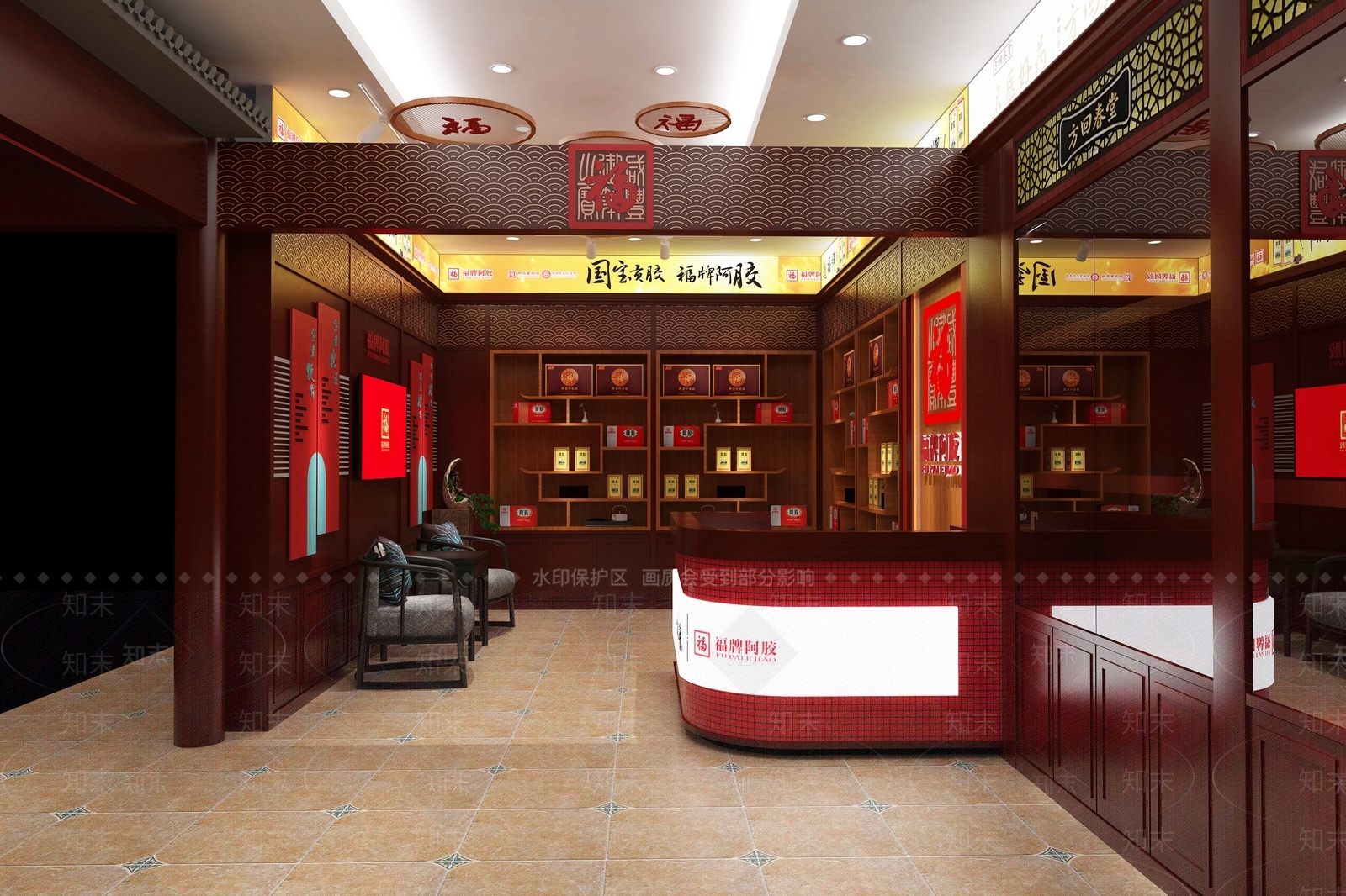 中式礼品店SU模型下载【ID:1127373435】