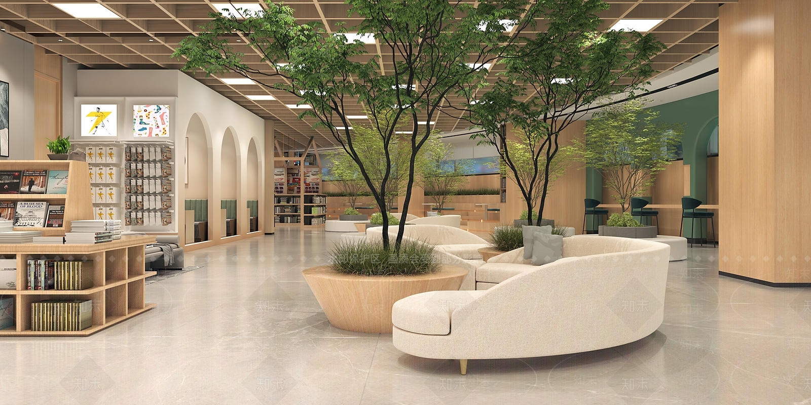 现代书店3D模型下载【ID:1127387425】