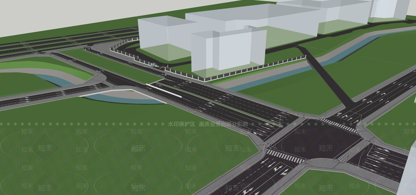 现代道路SU模型下载【ID:1127392902】