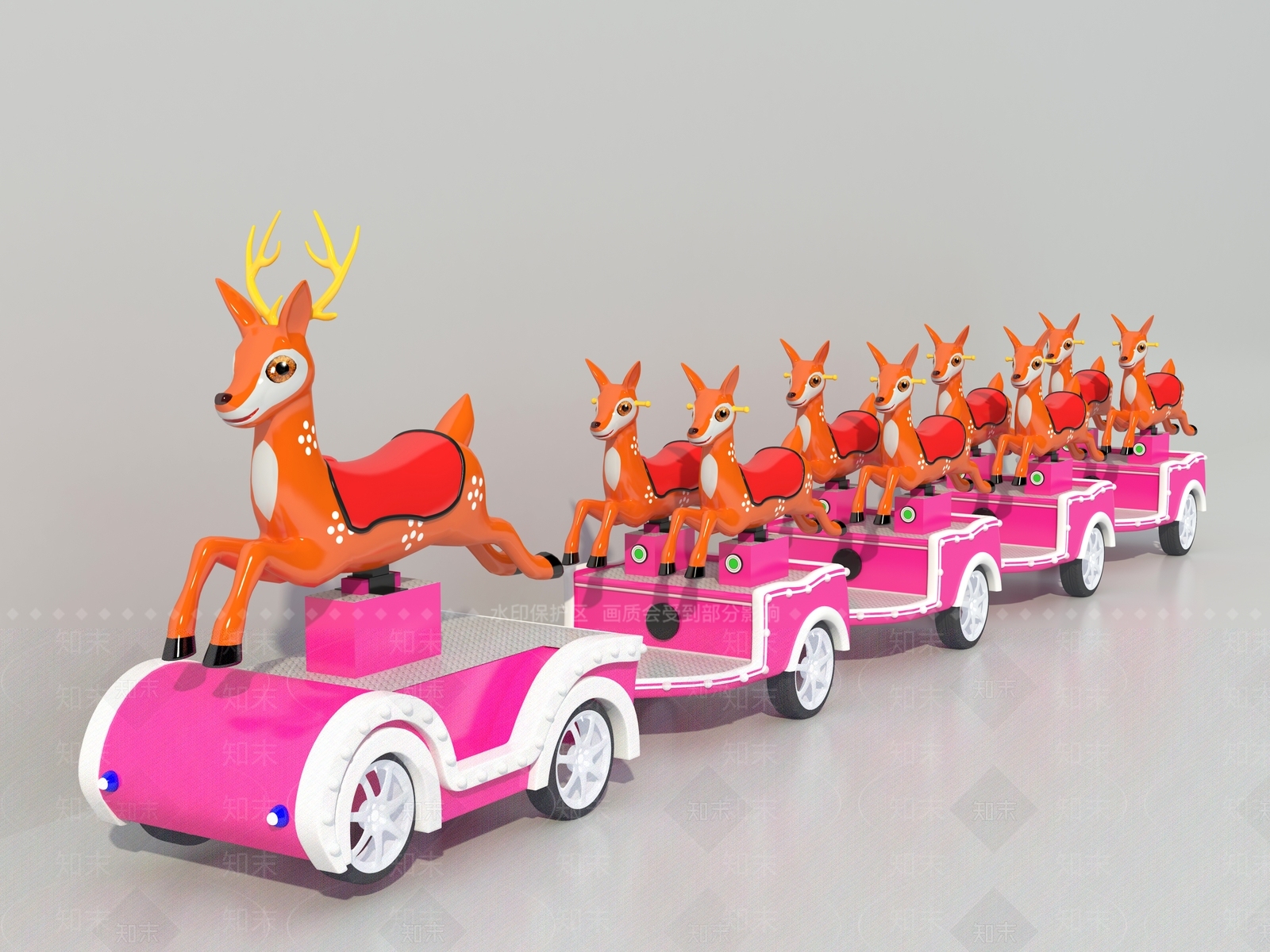 现代小鹿火车3D模型下载【ID:1127402748】