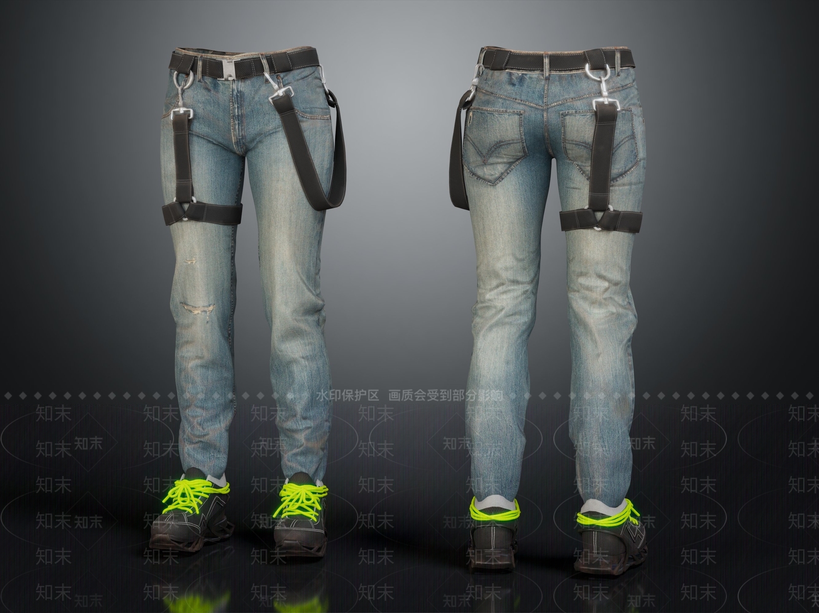 牛仔裤3D模型下载【ID:1127408251】