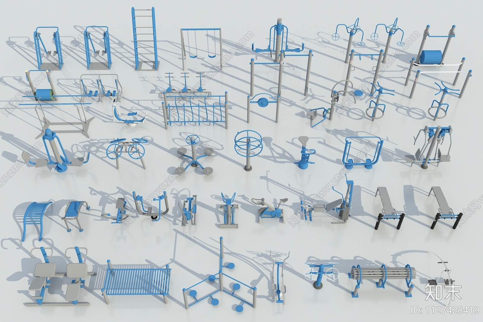健身器材3D模型下载【ID:1127428419】