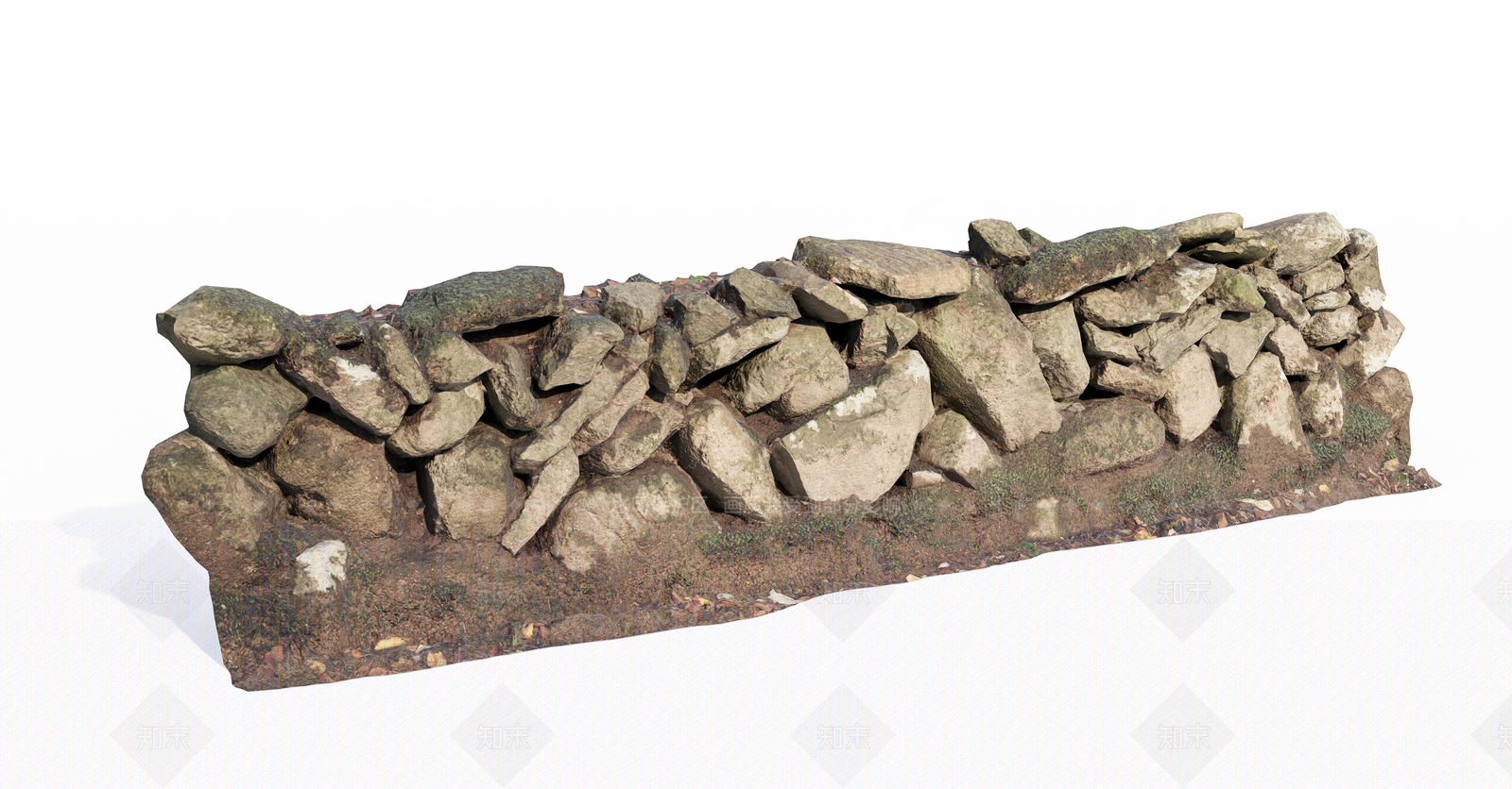 现代石墙SU模型下载【ID:1127429106】