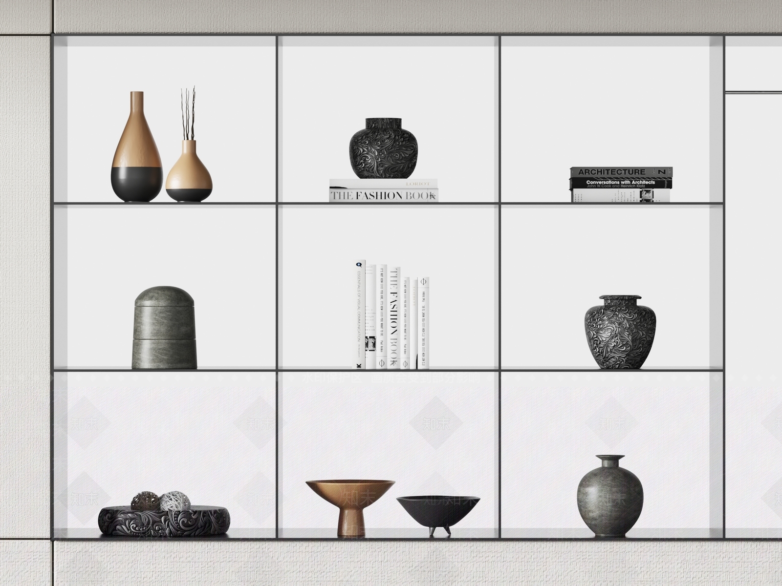 现代罐子陶罐3D模型下载【ID:1127436388】