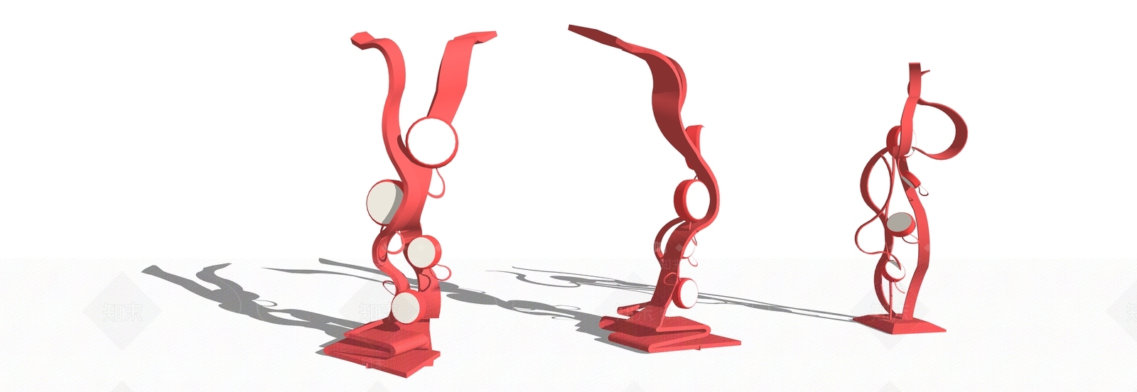 现代鼓元素雕塑SU模型下载【ID:1127439403】