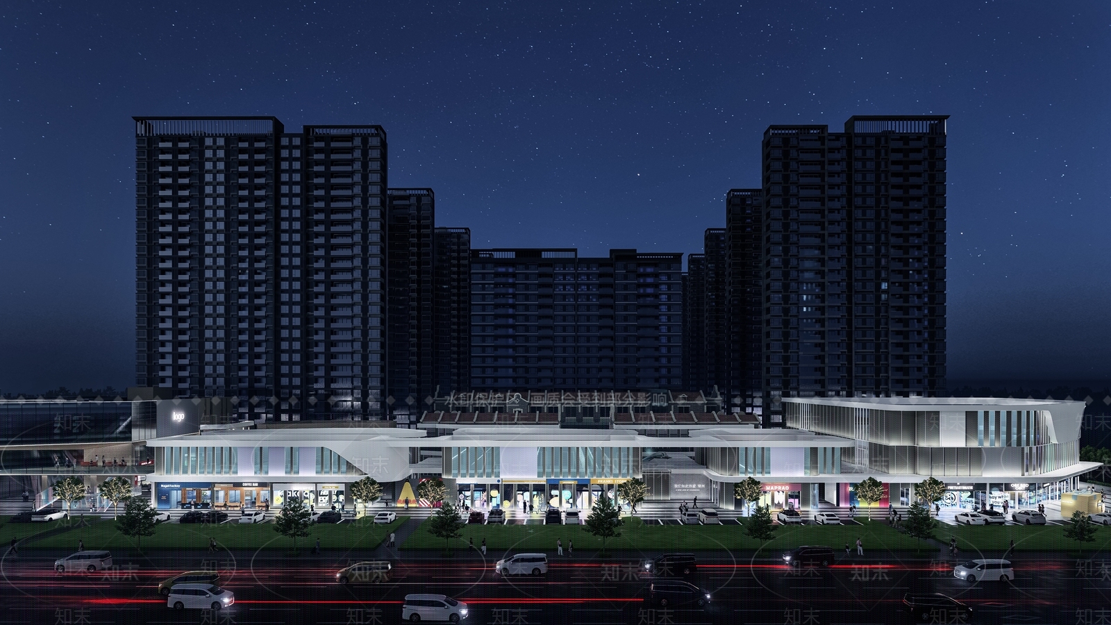 现代商业街SU模型下载【ID:1127452954】