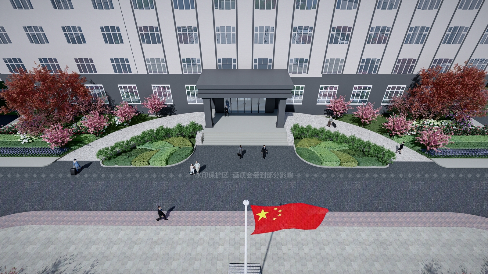 现代学校SU模型下载【ID:1127453276】
