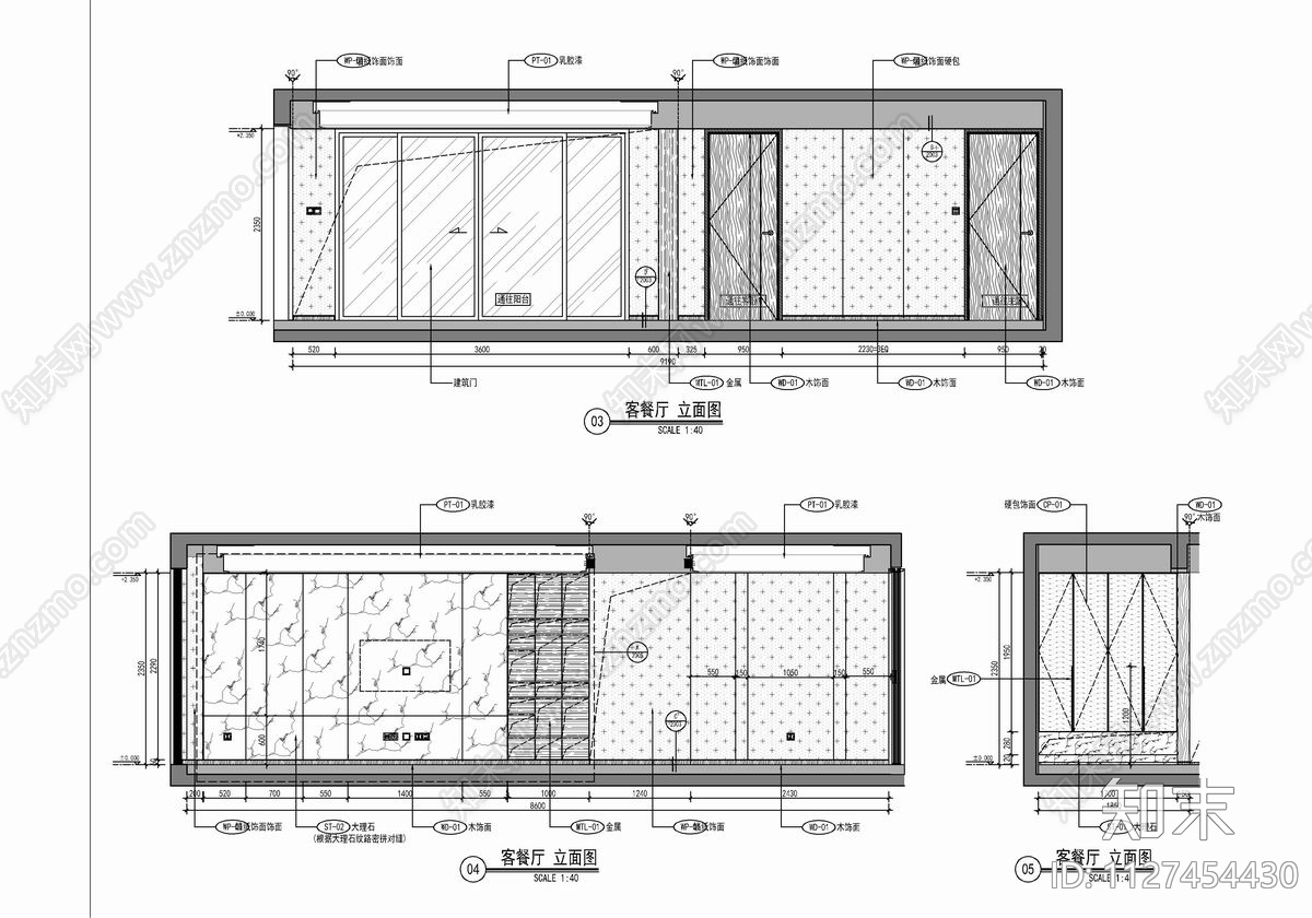 200㎡家装大平层cad施工图下载【ID:1127454430】