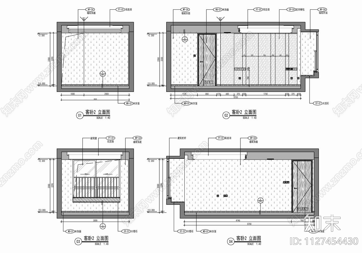 200㎡家装大平层cad施工图下载【ID:1127454430】