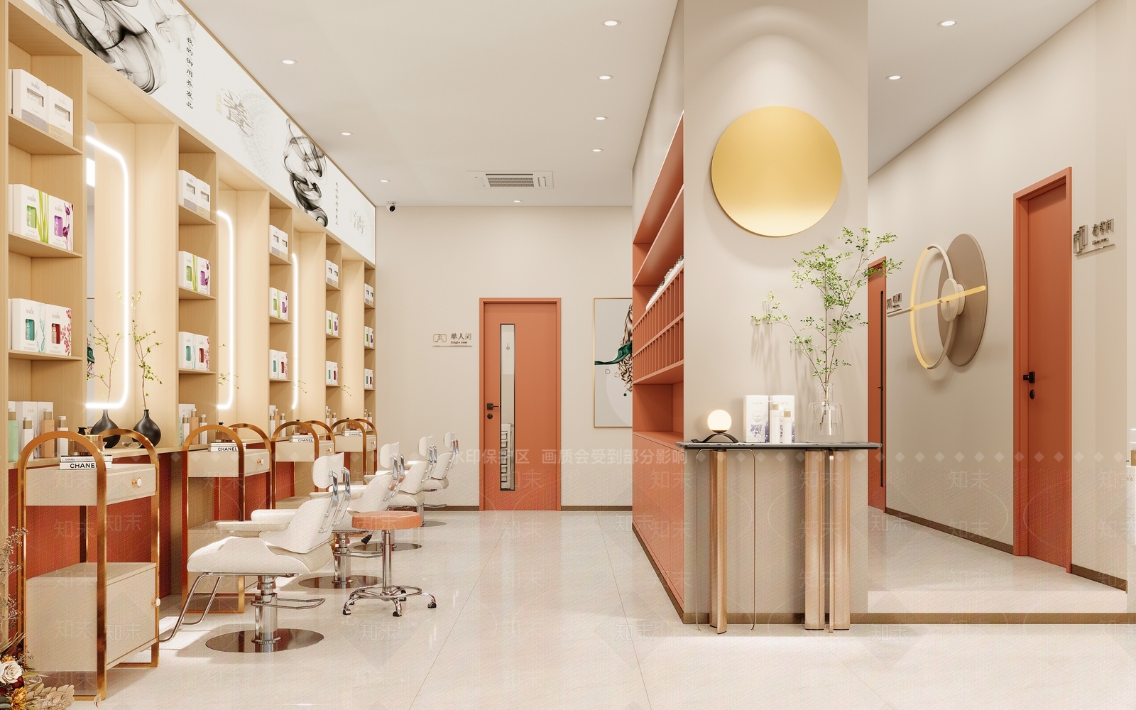 现代美发店3D模型下载【ID:1127457650】