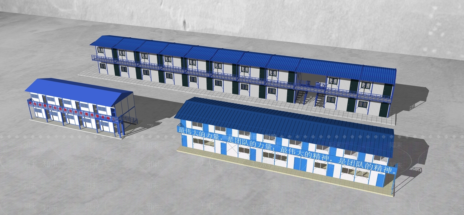 现代活动板房SU模型下载【ID:1127457822】