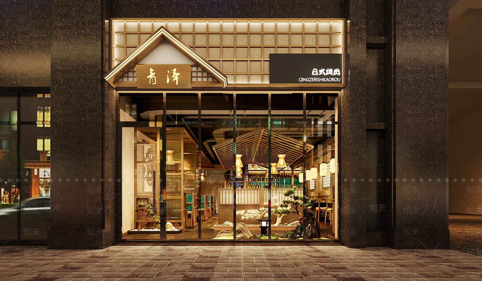 日式餐厅门头3D模型下载【ID:1127473709】_知末3d模型网