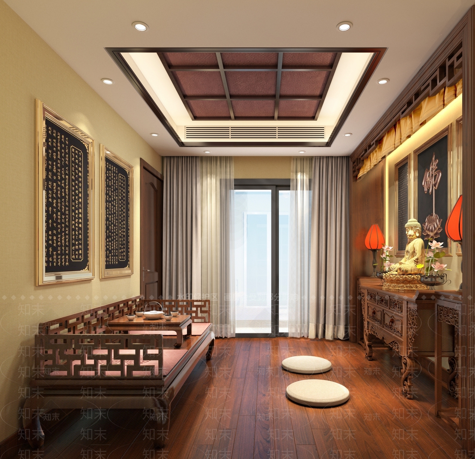 新中式祠堂3D模型下载【ID:1127479583】