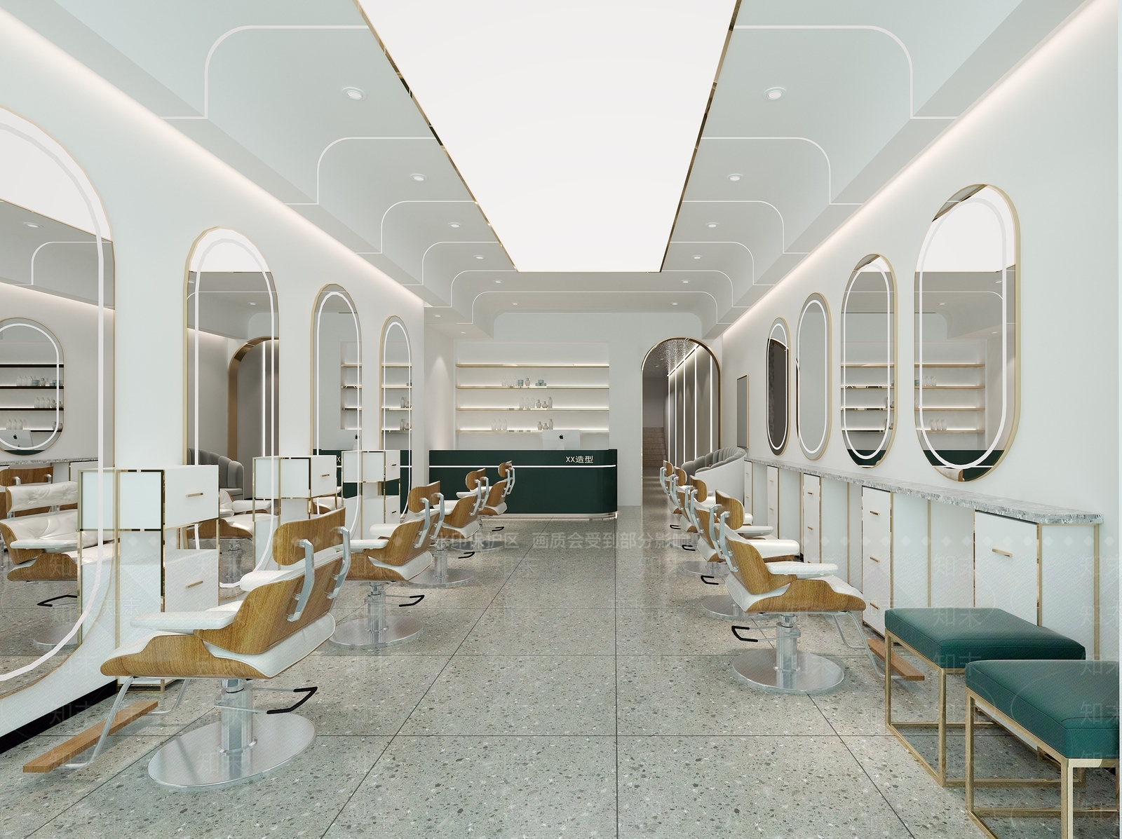 现代美发店3D模型下载【ID:1127481925】