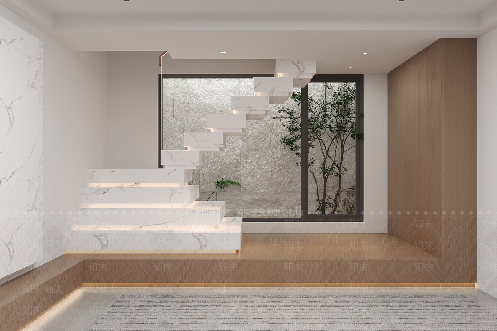 现代楼梯间3D模型下载【ID:1127482739】