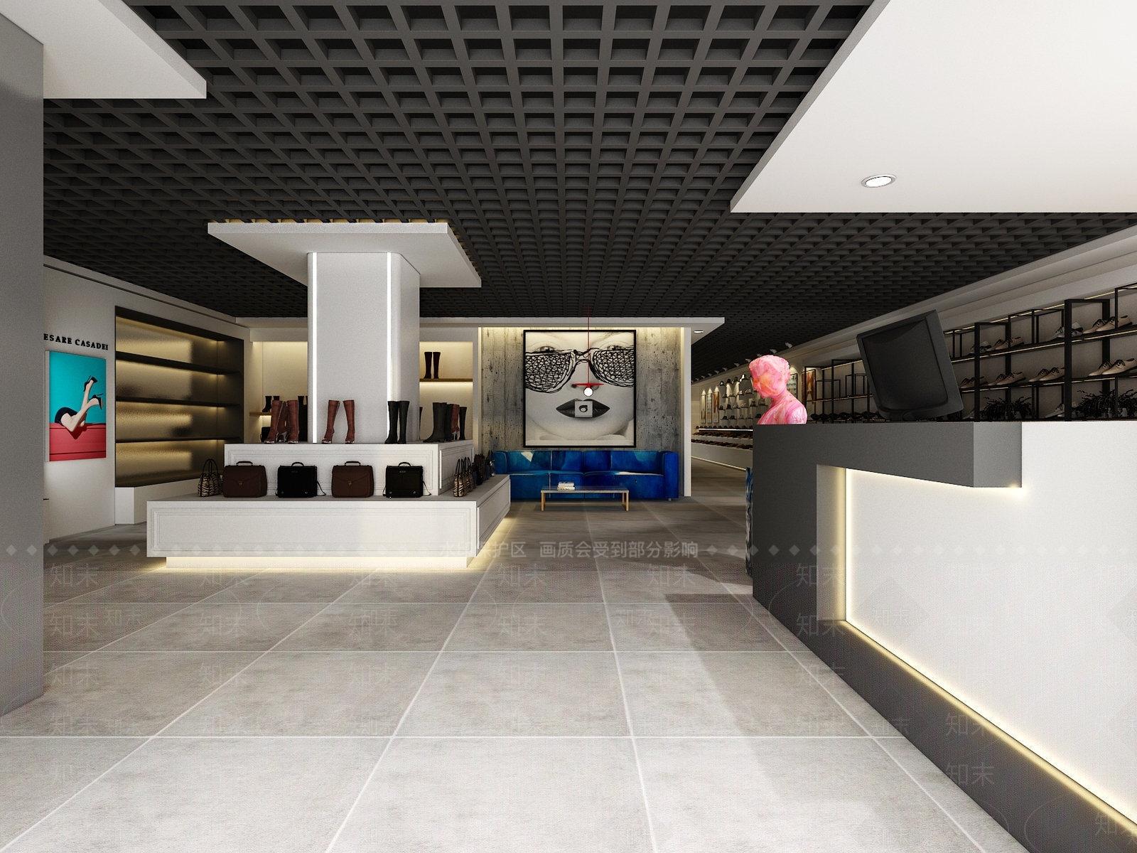 现代鞋店3D模型下载【ID:1127488194】