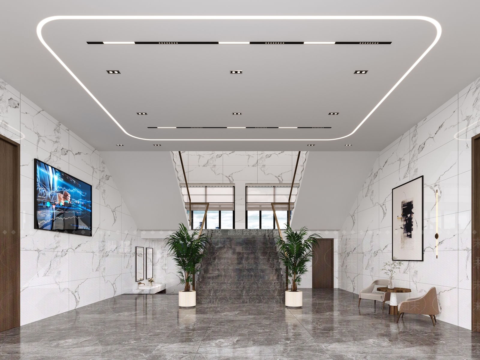 现代公司大堂3D模型下载【ID:1127489200】