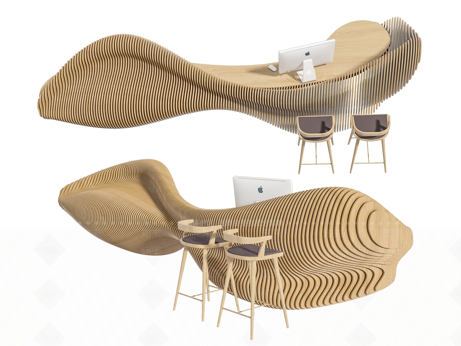 现代异形接待台3D模型下载【ID:1127489275】