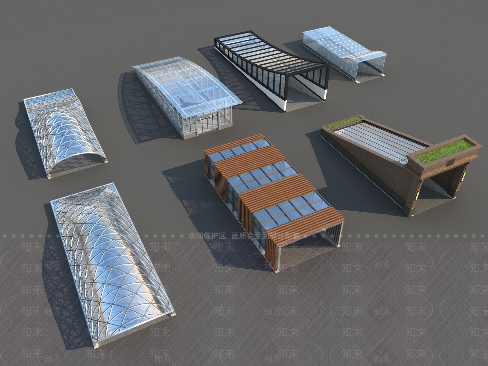 现代地下车库入口3D模型下载【ID:1127502002】