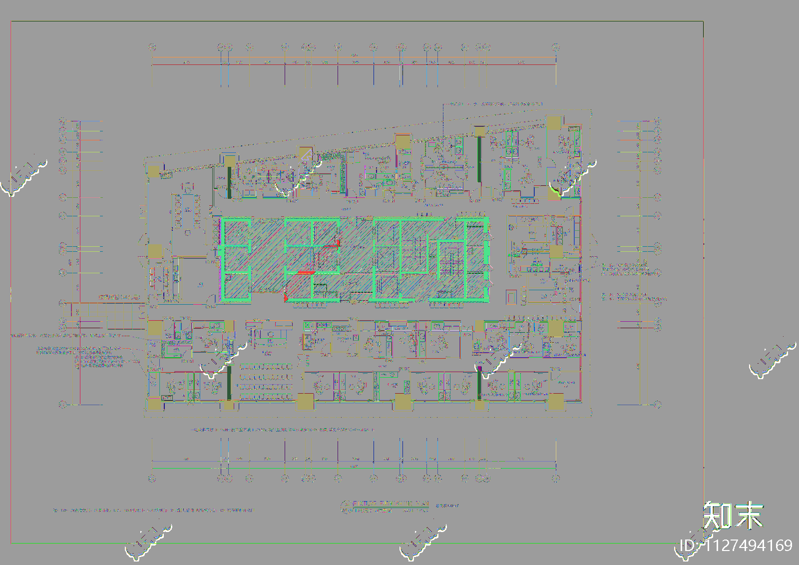 现代口腔医院门诊楼cad施工图下载【ID:1127494169】