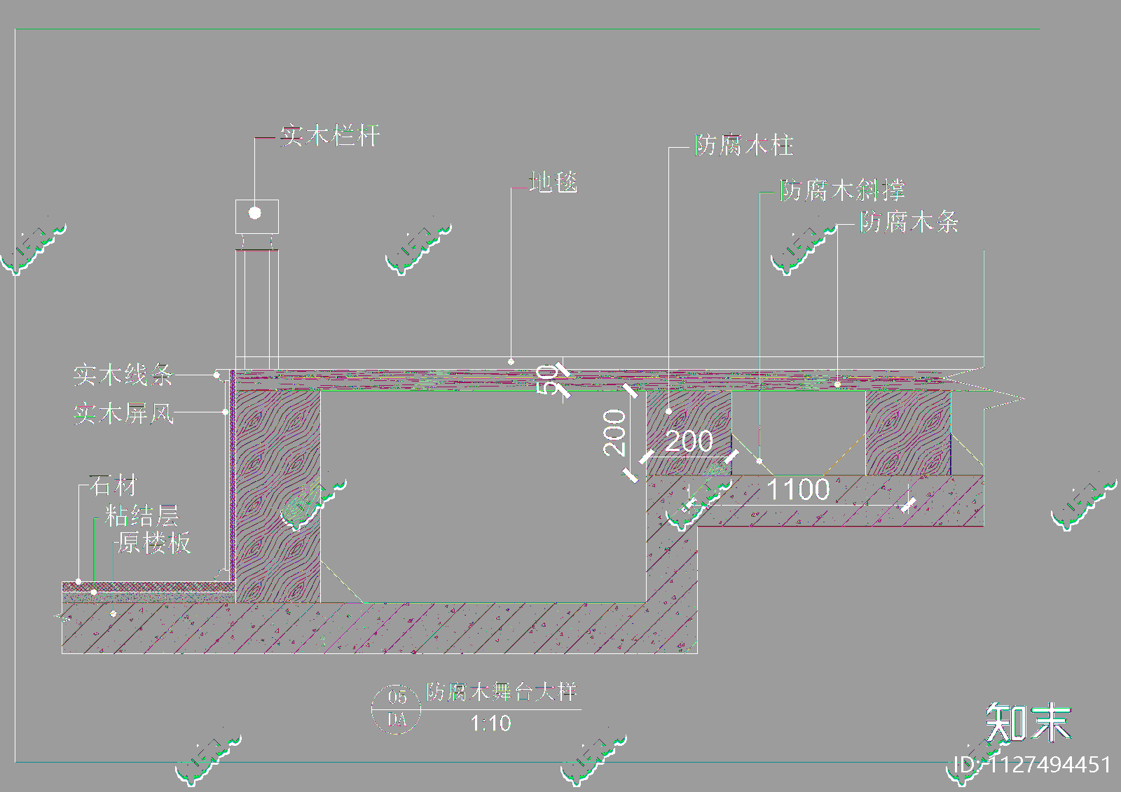 木洞河街剧场cad施工图下载【ID:1127494451】