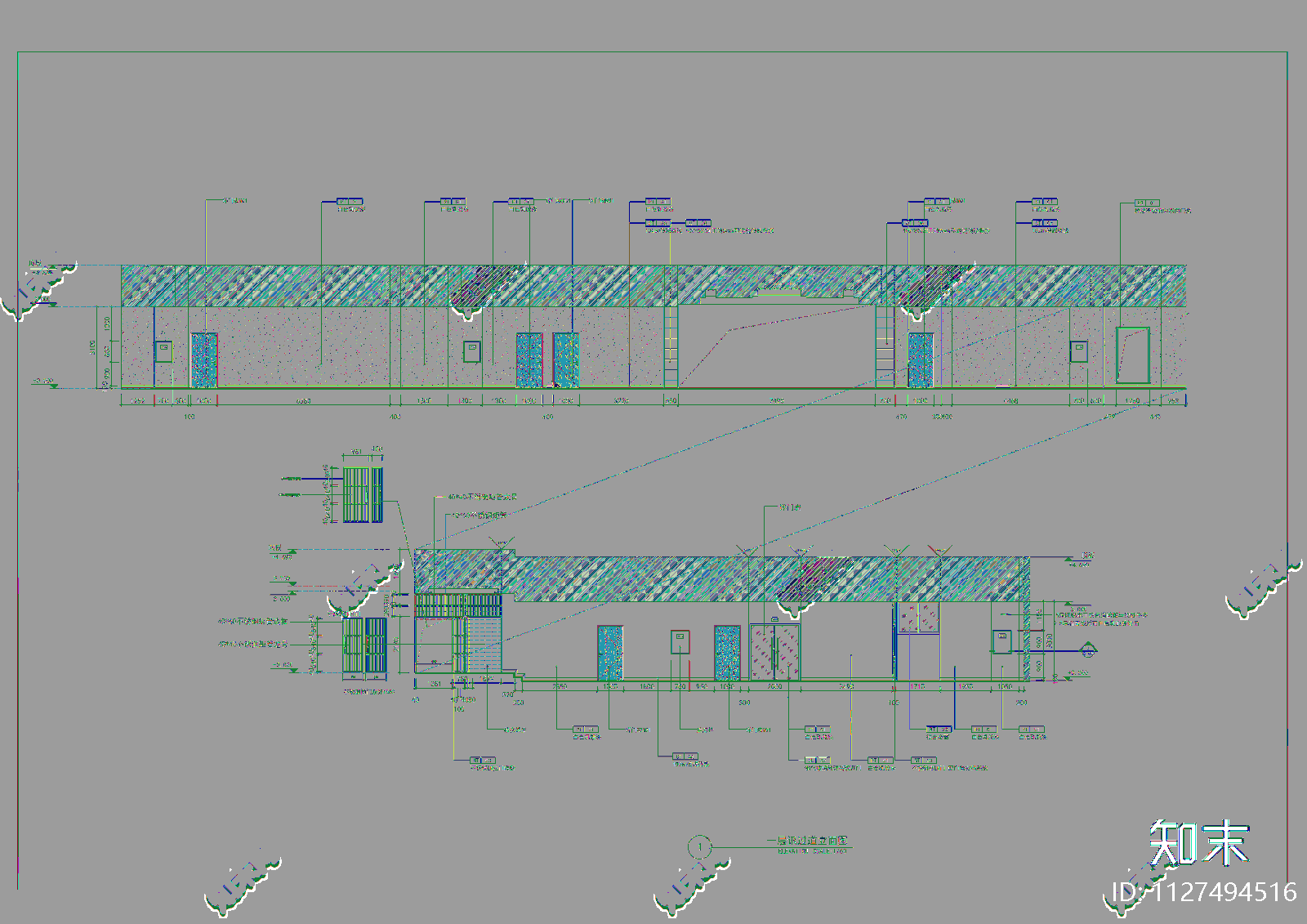 现代派出所建筑cad施工图下载【ID:1127494516】