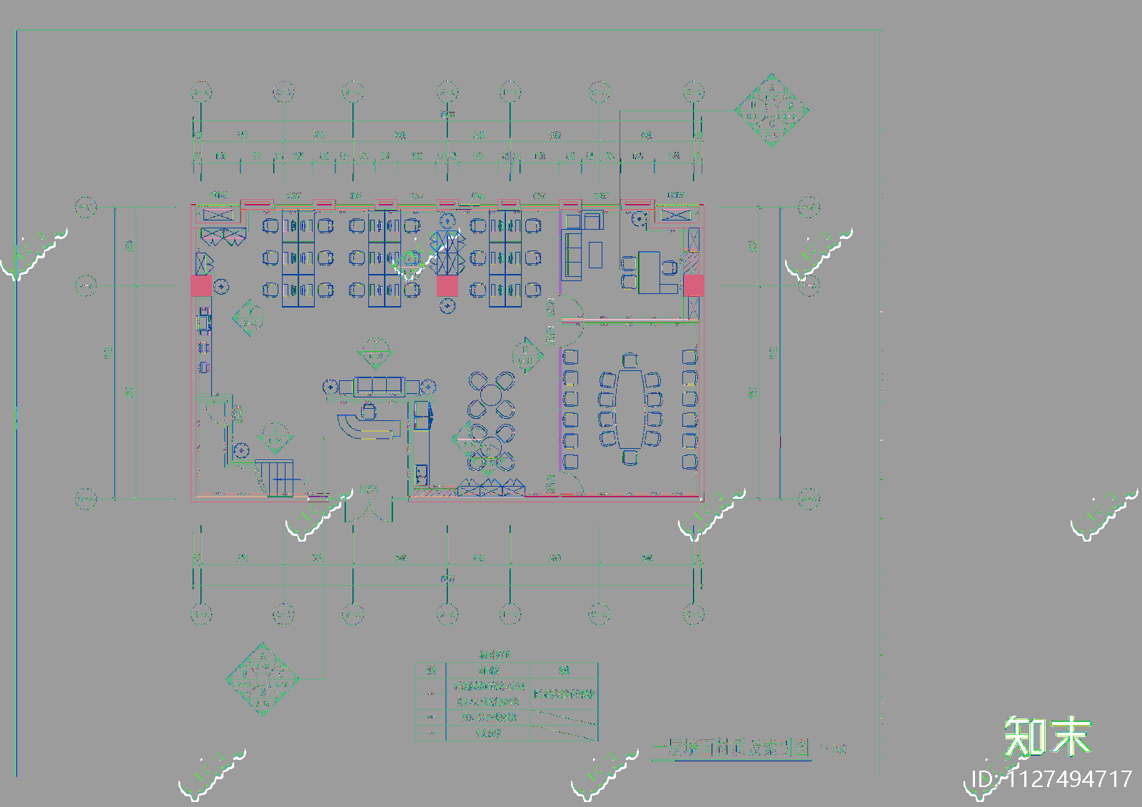 现代税务师事务所办公室cad施工图下载【ID:1127494717】