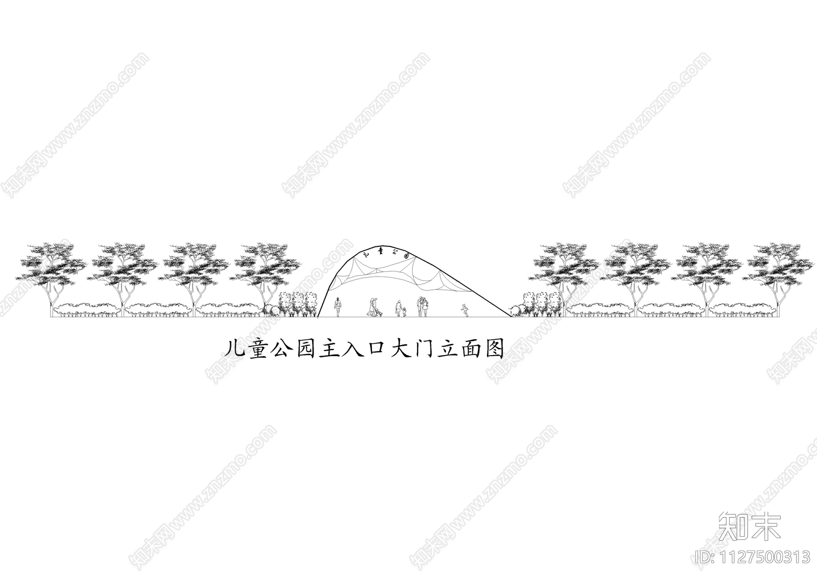 儿童公园景观cad施工图下载【ID:1127500313】