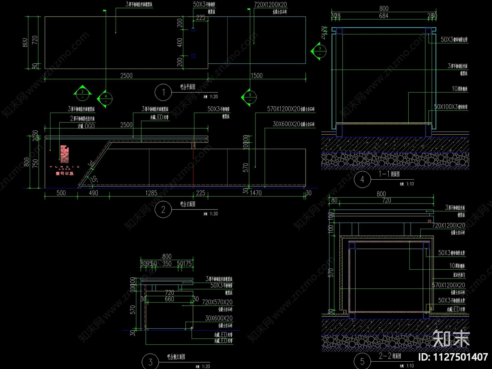 新中式入户大门详图cad施工图下载【ID:1127501407】