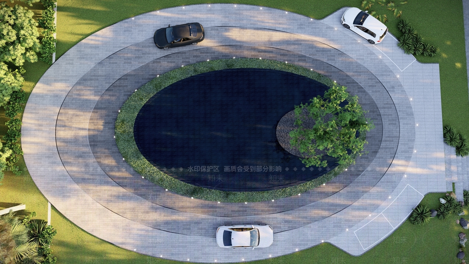 现代入口水景SU模型下载【ID:1127515365】