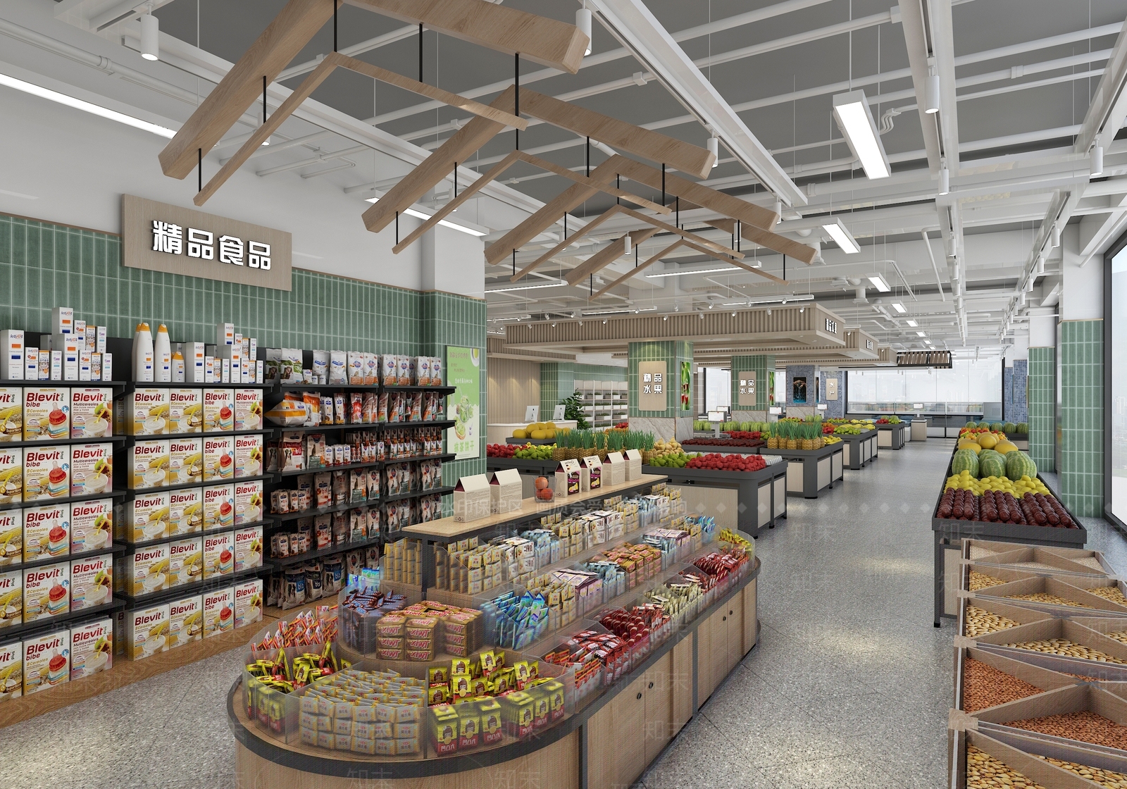 现代水果生鲜超市3D模型下载【ID:1127521289】