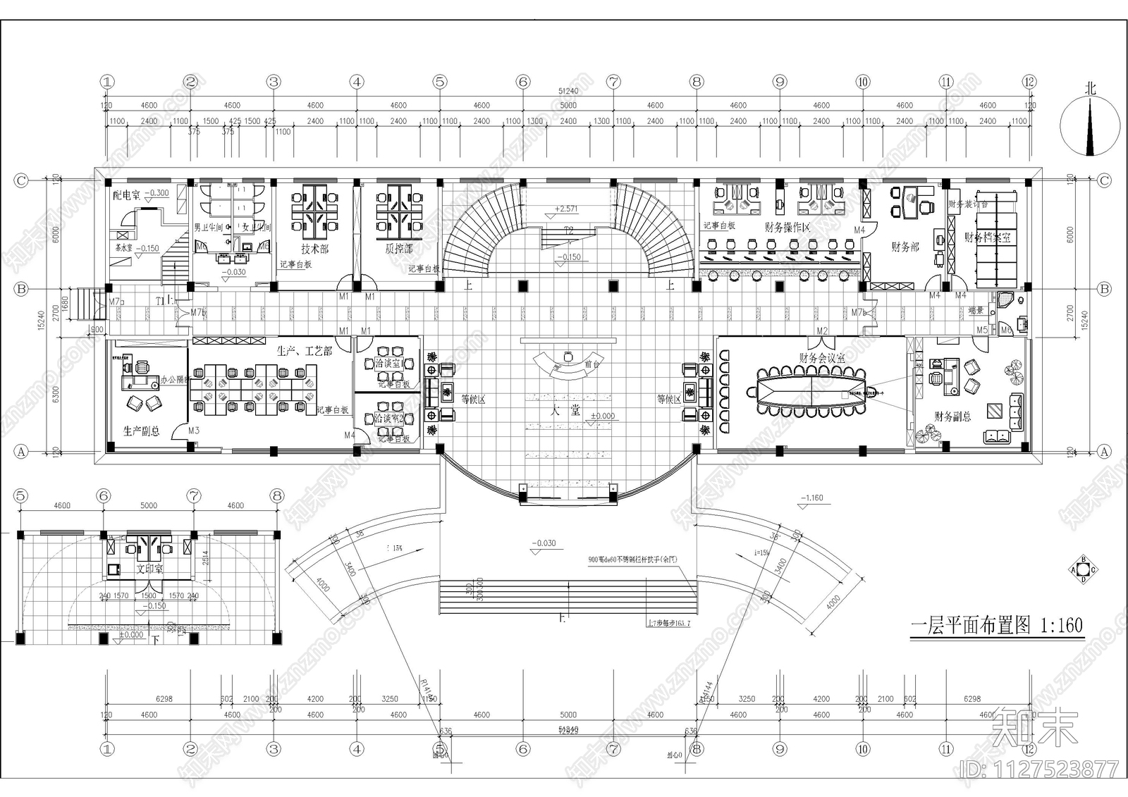 宁波集团办公楼cad施工图下载【ID:1127523877】